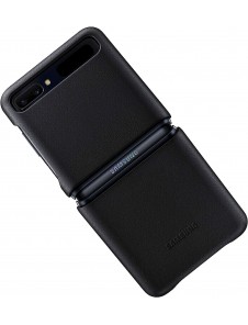 Samsung Leather Cover-fodral till Samsung Galaxy Z Flip - Svart (EF-VF700LBE)