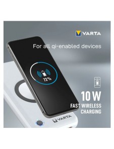 VARTA Portable Wireless Powerbank 20000mAh Silver