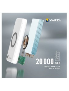 VARTA Portable Wireless Powerbank 20000mAh Silver