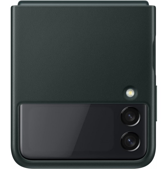 Samsung Leather Cover-fodral till Samsung Galaxy Z Flip 3 - Grön (EF-VF711LGE)