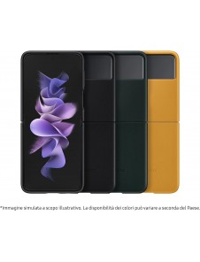 Samsung Leather Cover-fodral till Samsung Galaxy Z Flip 3 - Grön (EF-VF711LGE)
