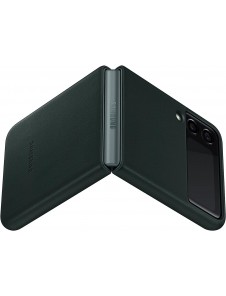 Samsung Leather Cover-fodral till Samsung Galaxy Z Flip 3 - Grön (EF-VF711LGE)