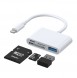 Joyroom HUB multifunctional OTG Lightning adapter - USB 3.2 Gen 1 (3.0, 3.1 Gen 1) / SD, TF / Lightning card reader white