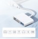 Joyroom HUB multifunctional OTG Lightning adapter - USB 3.2 Gen 1 (3.0, 3.1 Gen 1) / SD, TF / Lightning card reader white