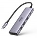 Ugreen multi-functional HUB USB Type C - 2x USB 3.2 Gen 1 / HDMI 4K 60Hz / SD and TF card reader / USB Type C PD 100W gray
