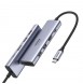 Ugreen multi-functional HUB USB Type C - 2x USB 3.2 Gen 1 / HDMI 4K 60Hz / SD and TF card reader / USB Type C PD 100W gray