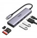 Ugreen multi-functional HUB USB Type C - 2x USB 3.2 Gen 1 / HDMI 4K 60Hz / SD and TF card reader / USB Type C PD 100W gray