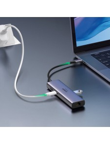 Ugreen multi-functional HUB USB Type C - 3x USB 3.2 Gen 1 / HDMI 4K 60Hz / SD and TF card reader gray