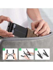 Ugreen X-Kit foldable laptop stand HUB USB Type C - 2x USB 3.2 Gen 1 / HDMI 4K 30 Hz 3D / SD and microSD card reader black