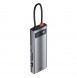 Baseus Metal Gleam 9in1 multifunctional USB Type C HUB - 3x USB 3.2 Gen 1 5Gbps RJ45 1Gbps gray