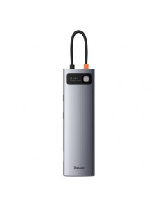 Baseus Metal Gleam 11in1 multifunctional USB Type C HUB - 3x USB 3.2 Gen 1 5Gbps gray