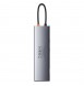 Baseus Metal Gleam 11in1 multifunctional USB Type C HUB - 3x USB 3.2 Gen 1 5Gbps gray