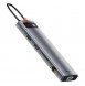 Baseus Metal Gleam 11in1 multifunctional USB Type C HUB - 3x USB 3.2 Gen 1 5Gbps gray