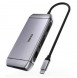 Choetech 9in1 multifunctional USB Type C HUB - 3x USB 3.2 Gen 1 gray