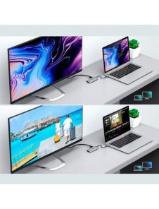 Choetech 9in1 multifunctional USB Type C HUB - 3x USB 3.2 Gen 1 gray