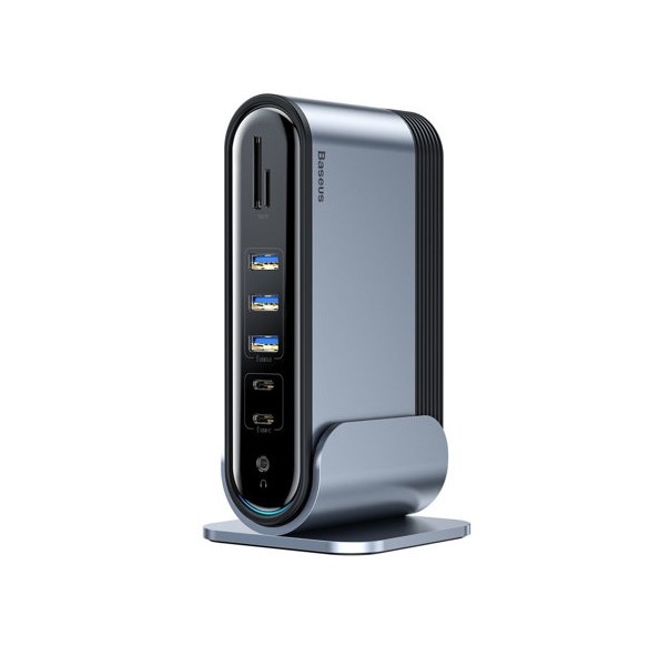 Baseus multifunctional HUB 3x USB 3.2 Gen 1 (EU / CN / UK plugs) gray (CAHUB-DG0G)