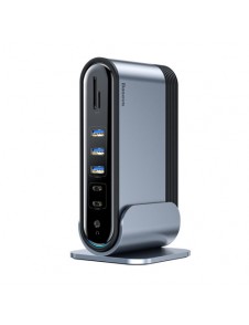 Baseus multifunctional HUB 3x USB 3.2 Gen 1 (EU / CN / UK plugs) gray (CAHUB-DG0G)