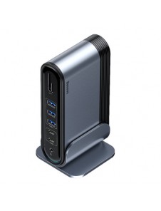 Baseus multifunctional HUB 3x USB 3.2 Gen 1 (EU / CN / UK plugs) gray (CAHUB-DG0G)