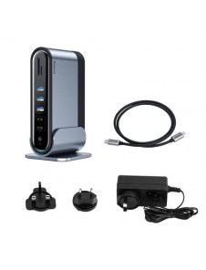 Baseus multifunctional HUB 3x USB 3.2 Gen 1 (EU / CN / UK plugs) gray (CAHUB-DG0G)