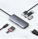 Choetech 7in1 multifunctional USB Type C HUB - 3x USB 3.2 Gen 1 / SD and TF memory card reader / HDMI 4K 30Hz / USB Type C gray