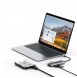 Choetech 7in1 multifunctional USB Type C HUB - 3x USB 3.2 Gen 1 / SD and TF memory card reader / HDMI 4K 30Hz / USB Type C gray