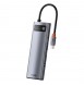 Baseus Metal Gleam 8in1 multifunctional HUB USB Type C Power Delivery 100 W 1 Gbps Gray