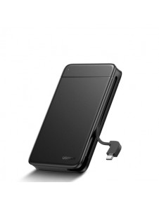 Ugreen pocket SSD / HDD enclosure 2.5'' SATA built-in USB-C cable black (CM352)