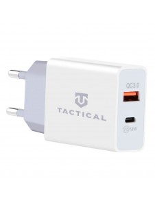 Tactical Laddare AR-PD-18W USB-A / USB-C QC 3.0 3.4a - Vit