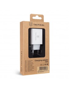 Tactical Laddare AR-PD-18W USB-A / USB-C QC 3.0 3.4a - Vit