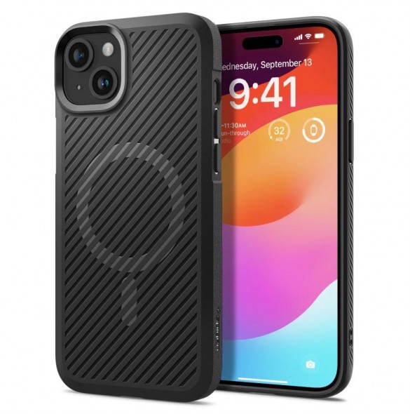 iPhone 15 cover, vaska, Spigen