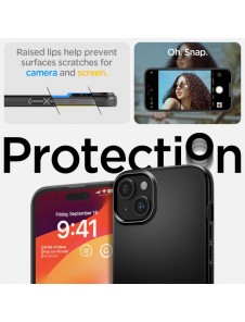 iPhone 15 cover, vaska, Spigen