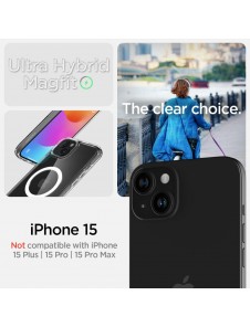 iPhone 15 cover, vaska, Spigen