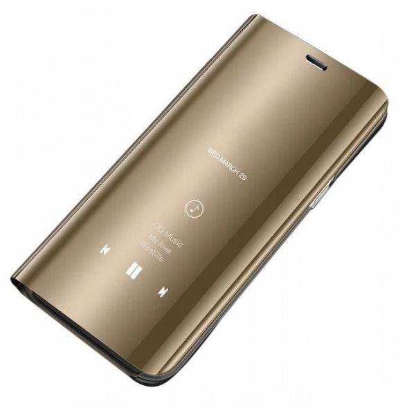 JollyFX Clear View Väska till Samsung Galaxy S10 - Gyllene