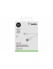 Belkin F8J023BT03-WHT MIXIT Lightning-kabel för Apple iPad-iPhone-iPod - Vit