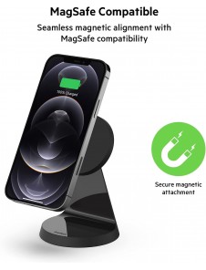 Belkin Boost Charge magnetiskt trådlöst laddningsställ - Svart WIB003btBK