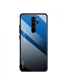 JollyFX Gradient Glass Slitstark täckning med härdat glas Baksida Xiaomi Redmi Note 8 Pro - Svartblå