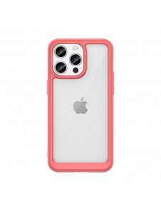 iPhone 15 Outer Space reinforced case with a flexible frame - red