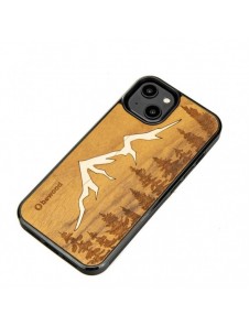 Wooden case for iPhone 15 Plus Bewood Imbuia Mountains