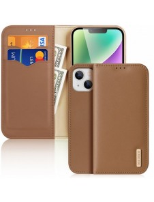 Dux Ducis Hivo RFID blocking wallet case for iPhone 15 - brown