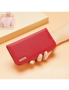 Dux Ducis Hivo RFID blocking wallet case for iPhone 15 - brown