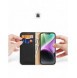 Dux Ducis Hivo iPhone 15 Plus RFID Blocking Wallet Case - Black