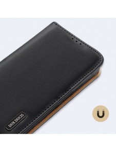Dux Ducis Hivo iPhone 15 Plus RFID Blocking Wallet Case - Black