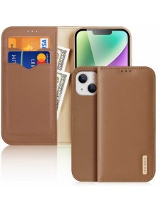 Dux Ducis Hivo iPhone 15 Plus wallet case with RFID blocking - brown