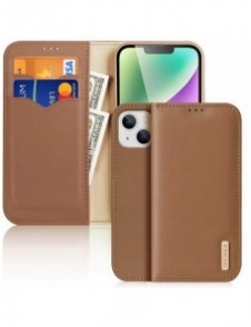 Dux Ducis Hivo iPhone 15 Plus wallet case with RFID blocking - brown