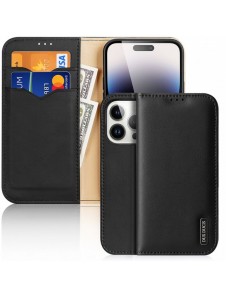 Dux Ducis Hivo iPhone 15 Pro Dux Ducis Hivo RFID Blocking Wallet Case - Black