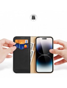 Dux Ducis Hivo iPhone 15 Pro Dux Ducis Hivo RFID Blocking Wallet Case - Black