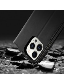 Dux Ducis Hivo iPhone 15 Pro Dux Ducis Hivo RFID Blocking Wallet Case - Black