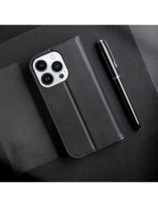 Dux Ducis Hivo iPhone 15 Pro Max Dux Ducis Hivo RFID Blocking Wallet Case - Black