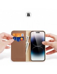 Dux Ducis Hivo iPhone 15 Pro Max Dux Ducis Hivo wallet case with RFID blocking - brown