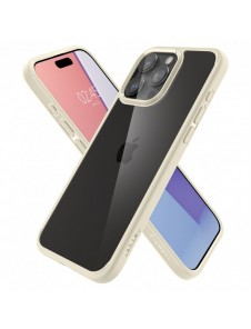 Spigen Crystal Hybrid, sand beige - iPhone 15 Pro Max